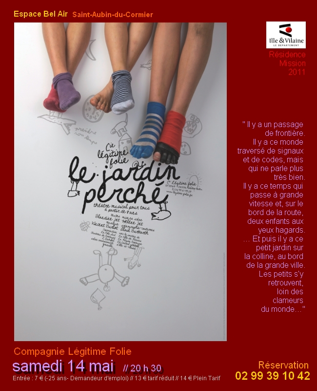 Le jardin perche samedi 14 mai 20h 30 Espace Bel Air